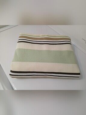 Cotton Fabric Striped Shower Curtain